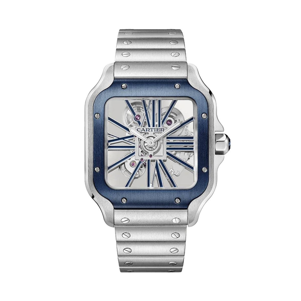 Santos de Cartier Skeleton Large Model | 40mm, Steel and PVD Colour, Other Dial - image 1