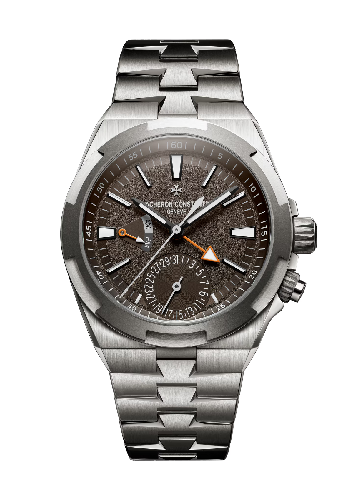 Overseas Dual Time Cardinal Points South | 41mm, Titanium, Fabric, Brown Dial - image 1