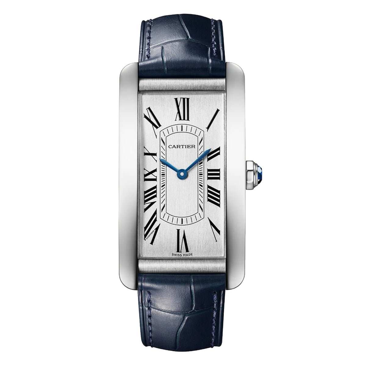 Cartier rectangular case length vs round sports sizing